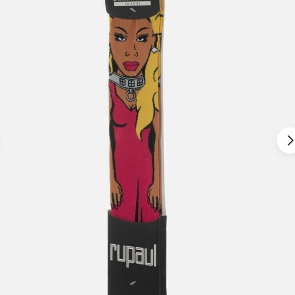 New Character Collection Rupaul 360 Men's Crew Socks 1 Pair American Drag Queen - Picture 4 of 9